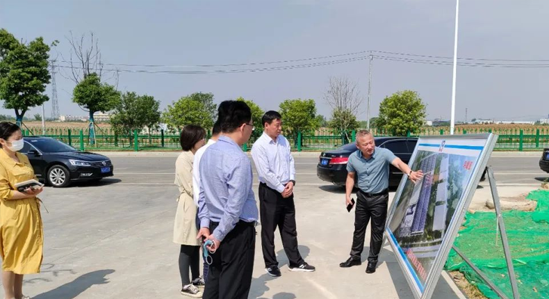 巢湖市副市长王斌一行深入巢湖金鸿项目实地调研
